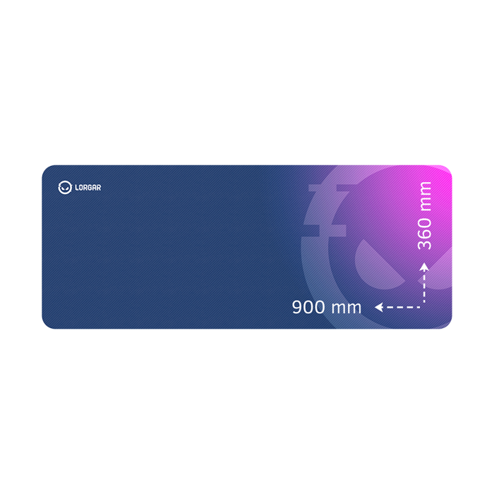 Lorgar Main 139 Gaming mouse pad High-speed surface Purple anti-slip rubber base size: 900mm x