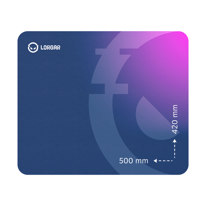 Lorgar Main 135 Gaming mouse pad High-speed surface Purple anti-slip rubber base size: 500mm x