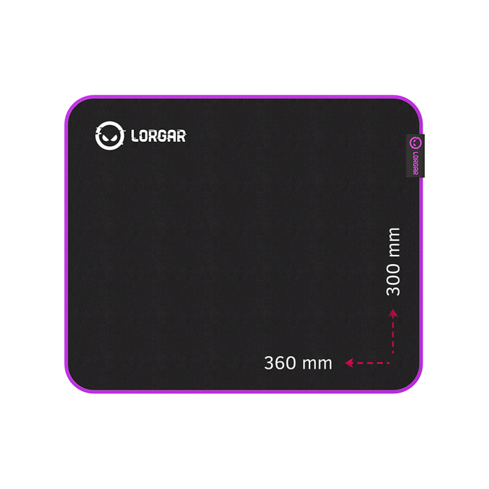 Lorgar Main 313 Gaming mouse pad High-speed surface Purple anti-slip rubber base size: 360mm x