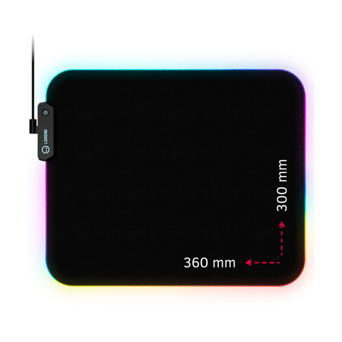 Lorgar Steller 913 Gaming mouse pad High-speed surface anti-slip rubber base RGB backlight USB connection