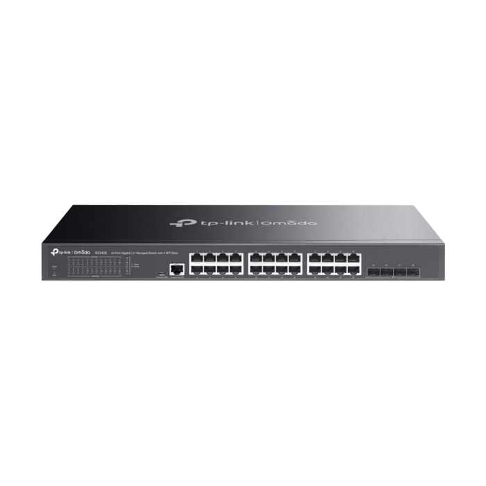 TP-Link SG3428 Omada 24-Port Gigabit L2+ Managed Switch with 4 SFP Slots 24× Gigabit RJ45 TP-Link SG3428 Omada 24-Port Gigabit L2+ Managed Switch with 4 SFP Slots 24× Gigabit RJ45