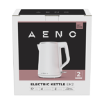 AENO Electric Kettle EK2: 1850-2200W 1.5L Strix Double-walls Non-heating body Auto Power Off Dry tank