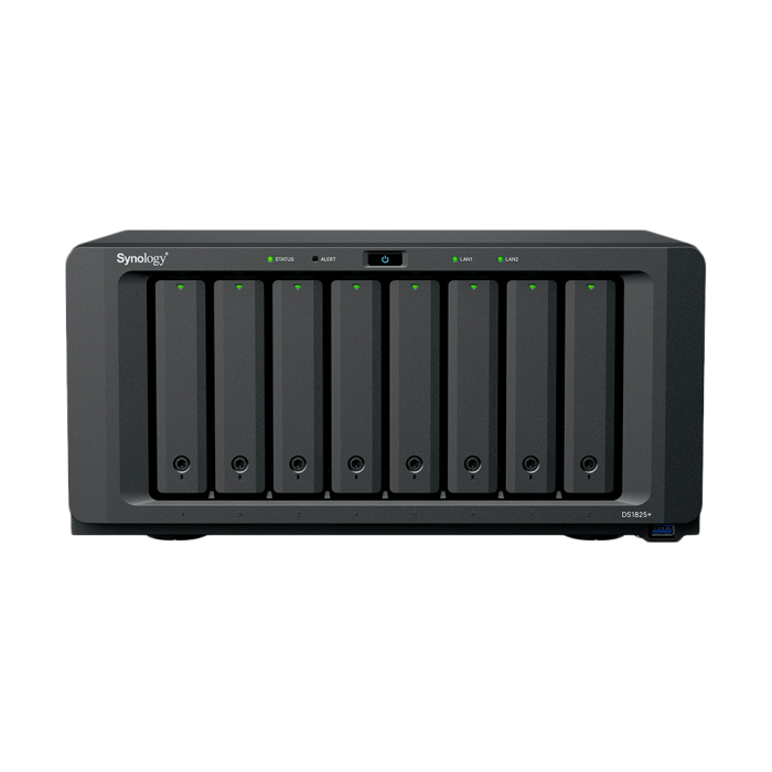Synology DiskStation DS1825+ Tower 8-BAY 3.5'' SATA HDD/SSD 2xM.2 2280 NVMe SSD CPU AMD Ryzen