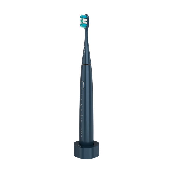 Wireless Tooth Brush Navy Blue 3 Brush Heads 1400mAh Function: Soft Clean Massage White Sweep