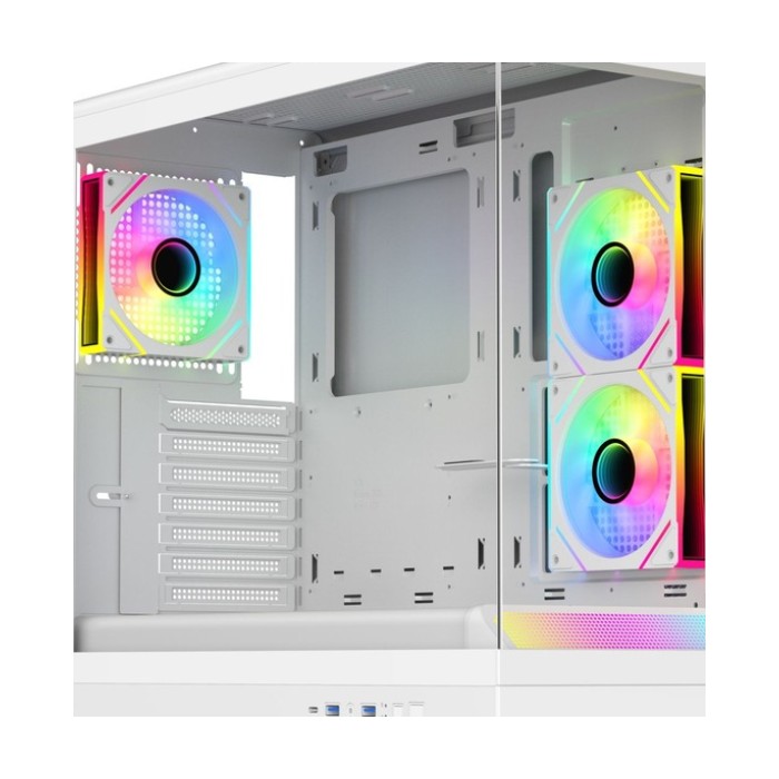 RYZE HEROIC HC500 3F White 1xARGB fan + 2x ARGB Reverse ATX, tempered glass