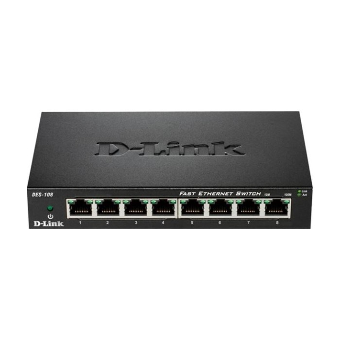 D-Link switch neupravljivi,DES-108/E (metalno kućište)