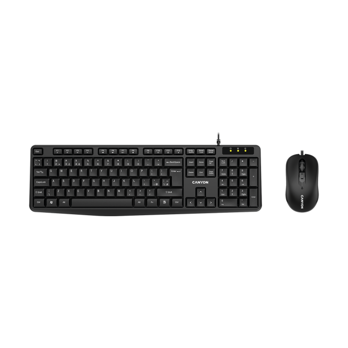 CANYON SET-1 EN/AD Keyboard+Mouse Wired Black