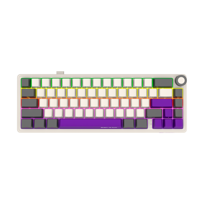 LORGAR KBP70MW Wireless 65% Mechanical Gaming Keyboard Pro Beige CZ/SK layout