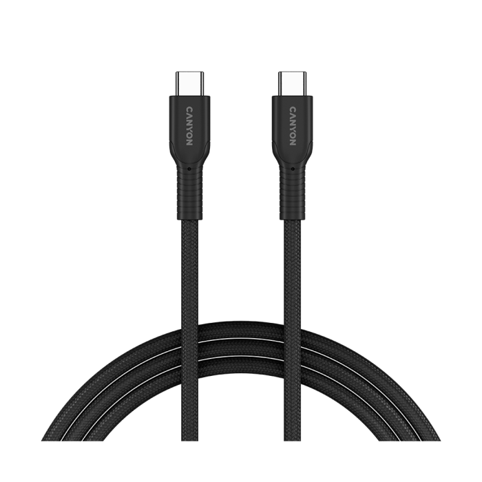 CANYON cable OnWire 60CL C-C 60W COLOR Braided 1m Black