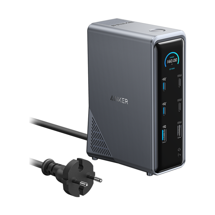 Anker Prime Charging Docking Station 14-in-1 Dual Display 160W 1Gbps Ethernet 1x USB-A 10Gbps 3x
