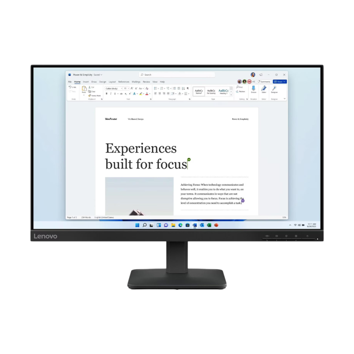 Lenovo Monitor LED L24-4e 23.8" IPS 1920x1080 3ms 1300:1 250cd Anti-Glare VGA HDMI Tilt 3y