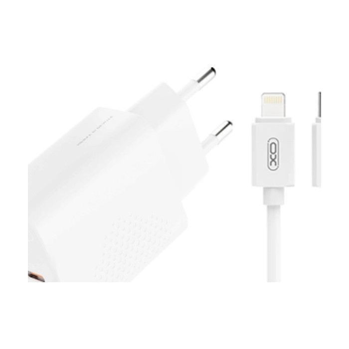 XO L160 20W Type-C Fast Charger + Lightning cable