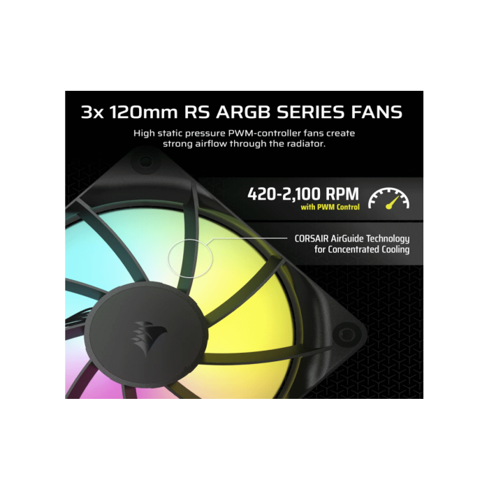 CORSAIR NAUTILUS 360 RS AIOLiquid CPU Cooler, Black,RS120LGA1851, LGA1700, AM5, AM4