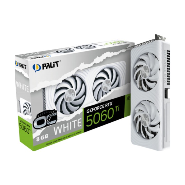 PALIT 5060 Ti White OC 8GB 8GB GDDR7, 128-bit, 3x DP, 1x HDMI