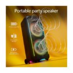 Philips TAX5000E/10 BT zvučnikmaks. 200W-100W RMS; bat do14hsvjetlosni efekti; ulaz gitara i mikrofo