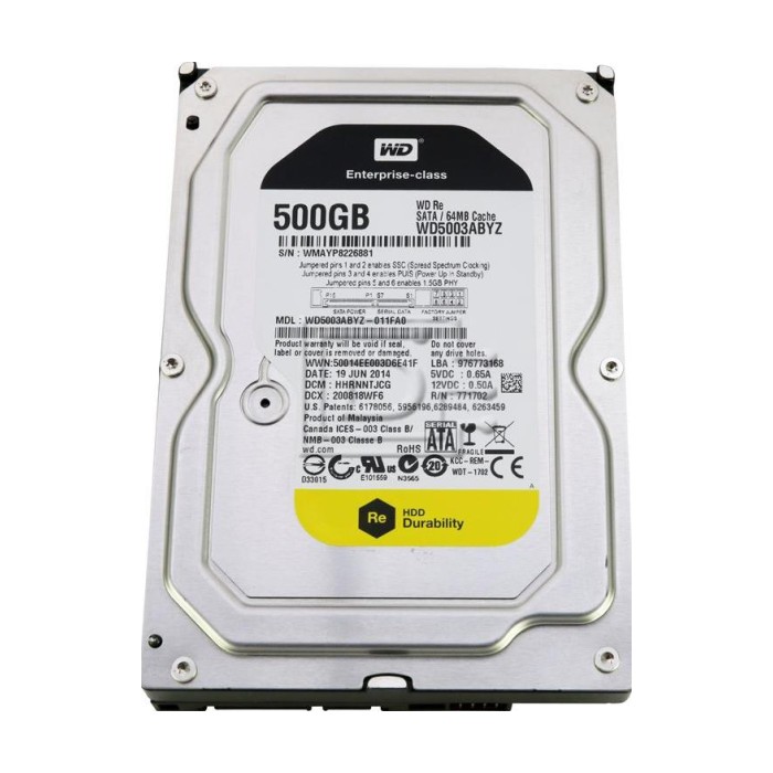 WD HDD 500GB SATA3 64MB7200 RPM,Pull Drive,garancija 12 mjeseci
