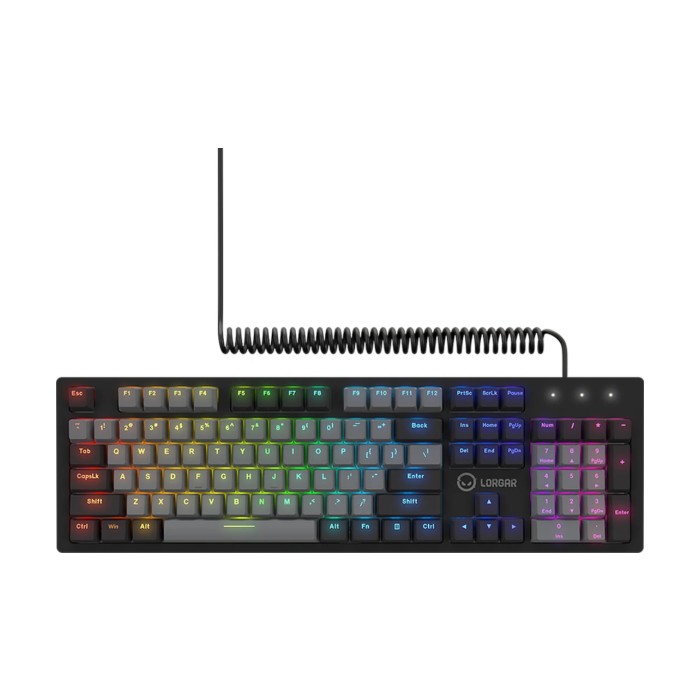 LORGAR Azar 514 Wired mechanical gaming keyboard RGB backlight 1680000 colour variations 18 modes keys