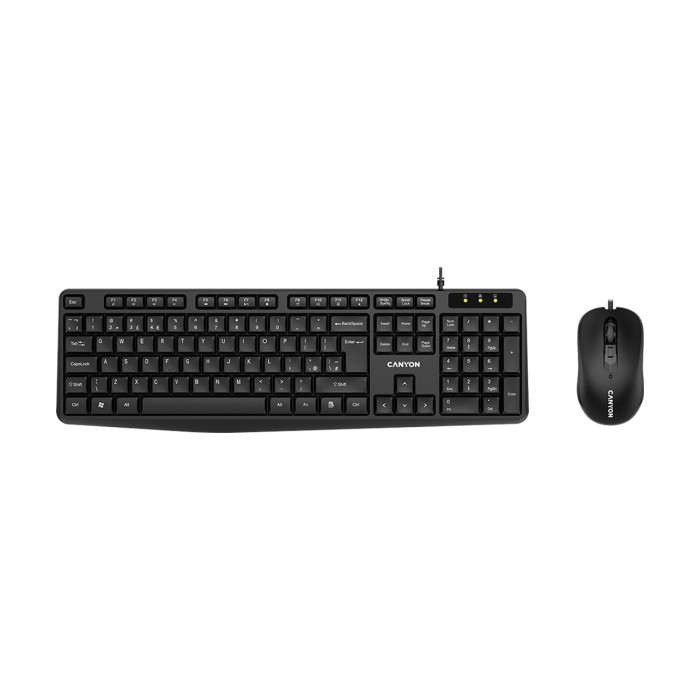 CANYON SET-1 EN/AD Keyboard+Mouse Wired Black