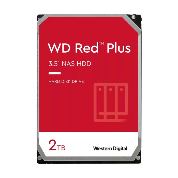 HDD NAS WD Red Plus 2TB CMR 3.5'' 64MB 5400 RPM SATA TBW: 180