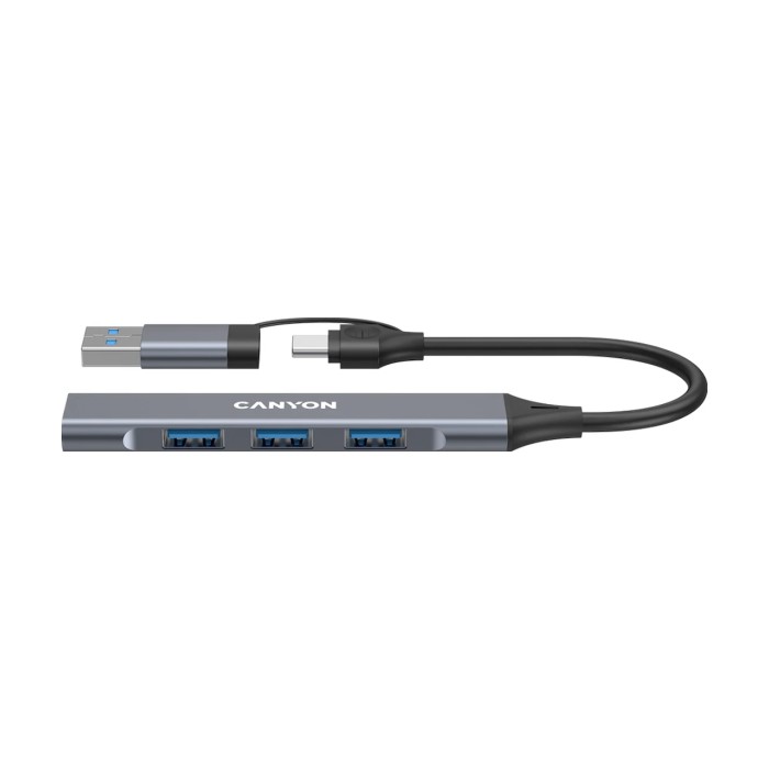 CANYON hub DS-02 4in1 USB-A/C Grey