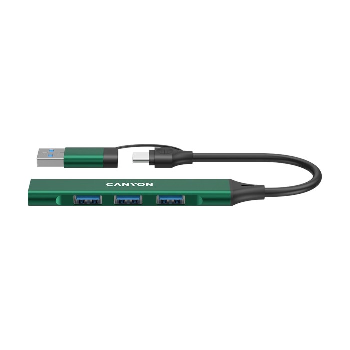 CANYON hub DS-02 4in1 USB-A/C Green