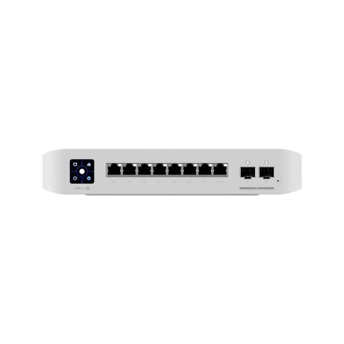 Ubiquiti USW-Pro-8-PoE-EU An 8-port Layer 3 switch with PoE+ and PoE++ output. Can power devices