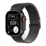Apple Watch Ultra 3 Cellular 49mm Black Titanium Case with Black Titanium Milanese Loop -