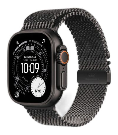 Apple Watch Ultra 3 Cellular 49mm Black Titanium Case with Black Titanium Milanese Loop -