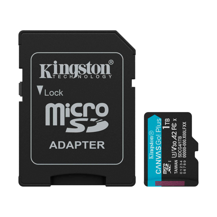 Kingston 1TB microSDXC Canvas Go Plus Gen4 200MB/s A2 U3 V30 Card + Adapter