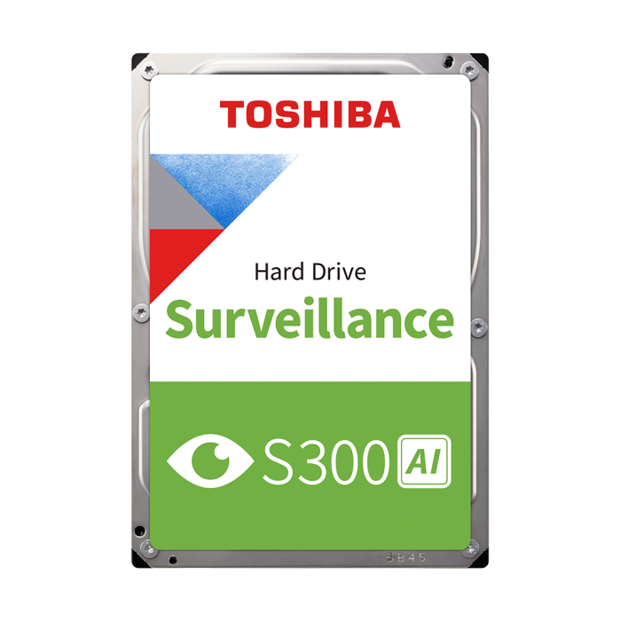 HDD Video Surveillance TOSHIBA S300 AI 10TB CMR 3.5'' 512MB 7200RPM SATA 64 cameras 24/7