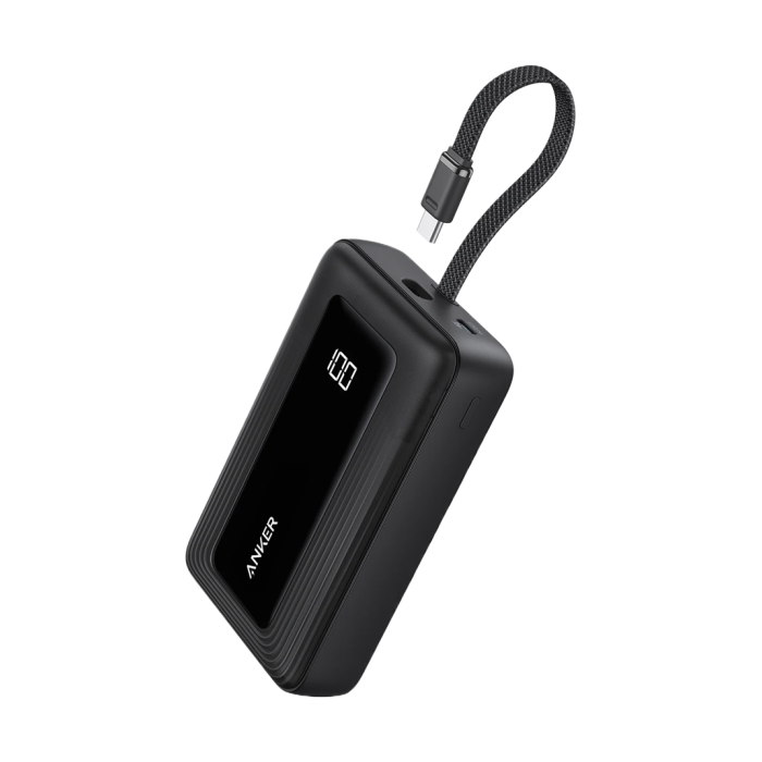 Anker Power Bank 20K 30W Built-In USB-C Cable Black
