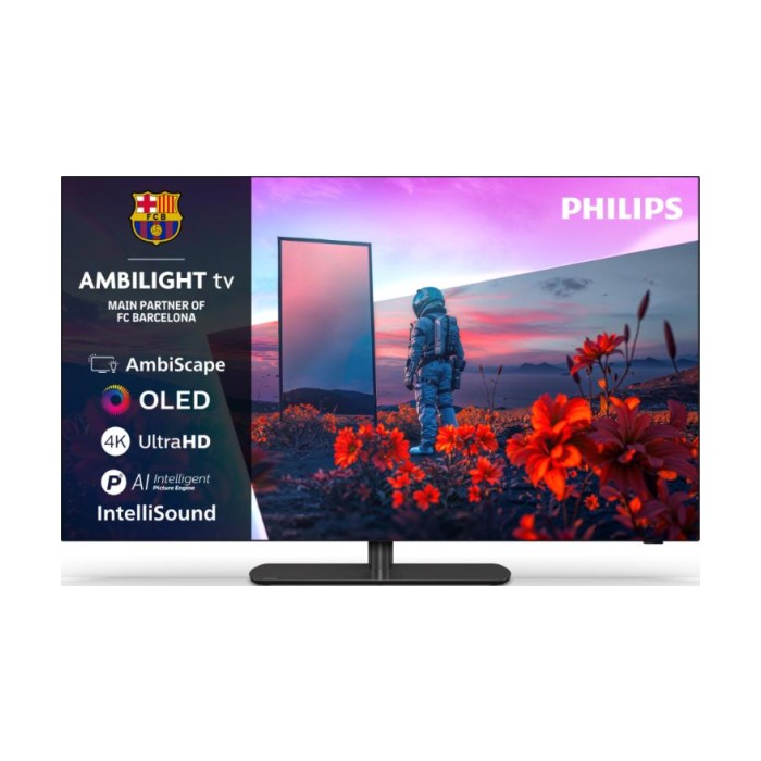 Philips 55''OLED811 4K Titanmemorija 8GB; P5 AI procesor;Ambilight TV 3 strane; RMS 20W; HDR10+
