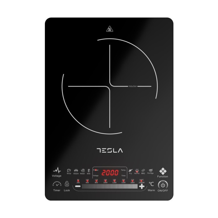 TESLA Indukcijski rešo IC400BSnaga 2000 W; Touch dugmići; 8 nivoa snage i temperature; 9 prog kuh