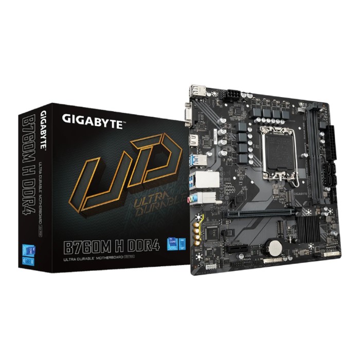 Gigabyte MB B760M H DDR4LGA1700; 2xDDR4; 2xM.2; 4xSATA12xUSB; HDMI, DP; mATX;