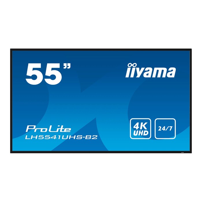 IIYAMA LFD LH5541UHS-B2 55" Professional Digital Signage display with 4K UHD resolution and 24/7 operating