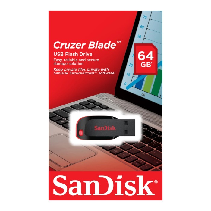 SanDisk USB Stick 64GB Cruzer Blade Teardrope USB 2.0