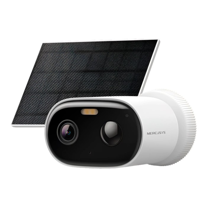 Mercusys MC410 KIT Solar-Power Security Camera Kit 2K Res. 2304x1296 Bullet Camera Built-in Microphone and Mercusys MC410 KIT Solar-Power Security Camera Kit 2K Res. 2304x1296 Bullet Camera Built-in Microphone and