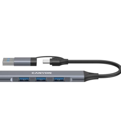 CANYON hub DS-02 4in1 USB-A/C Grey