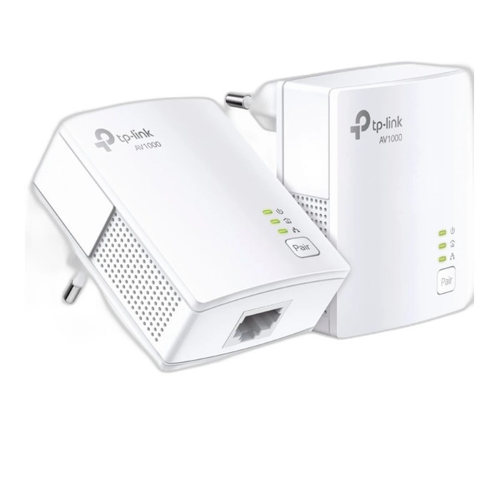 TP-Link AV1000 Powerline Starter Kit Broadcom 1 Gigabit Port 1000Mbps Powerline HomePlug AV New PLC