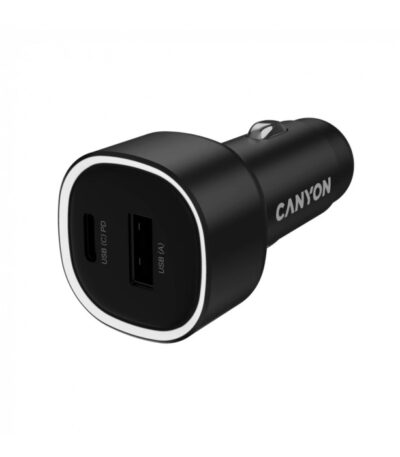 CANYON car charger OnDrive 85 PD 85W USB-A+USB-C Black