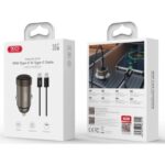 XO CC70 Car charger 30W + Type-C Cable Black