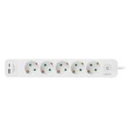 LogiLink Produžni kabl sa zaštitom 5 utičnice, 1X USB- A, 1X USB- C 1.5m LPS280U