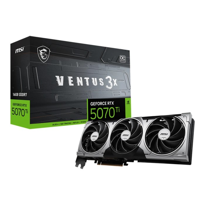 MSI Ventus GeForce RTX 5070 Ti 16GB GDDR7 PCI Express 5.0 Graphics Card RTX 5070