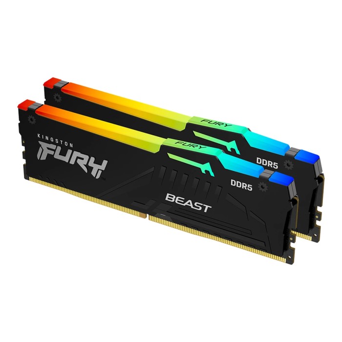 Kingston DRAM 32GB 5600MT/s DDR5 CL36 DIMM Kit of 2 FURY Beast RGB EXPO