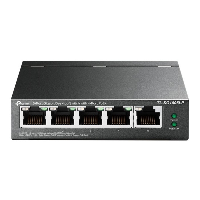 TP-Link TL-SG1005LP 5-Port Gigabit Unmanaged Switch with 4-Port PoE+ 802.3af/at PoE+ PoE budget 40W 802.1p/DSCP