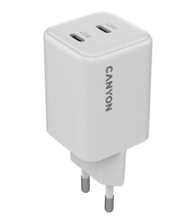 CANYON charger CU45CC GaN 45W 2xPD EU White